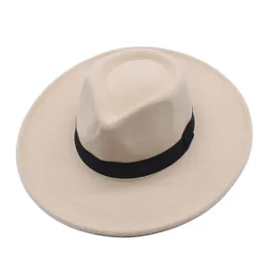 Breitkrempiger Filzhut Vintage Herrenhut elegante Kopfbedeckung modisches Accessoire stilvoll