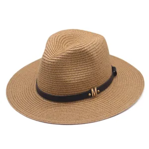 Unisex Mode Strohhut für Sommer Outdoor Strand Reisen, lässiger Sonnenschutz Sonnenhut.