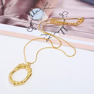 Punk Stil Gold Buchstabe Anhänger Halskette Schlangenkette Trend Modeschmuck Damen