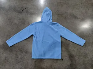 Heren zware fleece hoodie achterkant, casual effen winter trui met lange mouwen.