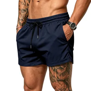 Men's breathable mesh athletic shorts with drawstring waist for summer sports and beach.