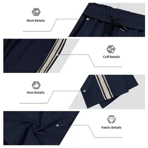 Short de sport décontracté pour homme avec cordon élastique et bandes latérales.