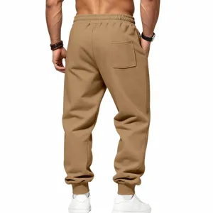 Herren Freizeit Fleece Jogginghose Rückansicht Detail, bequeme lockere Cargo Sweathose.