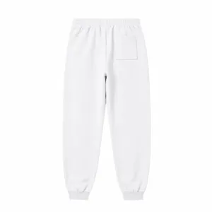 Herrens fleecegefütterte Freizeithose in Weiß Detailansicht bequeme lockere Jogginghose