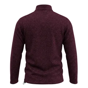 Herren Winter Fleece Gefütterte Viertel Reißverschluss Stehkragen Freizeit Sweatshirt