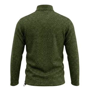 Rückansicht des winterlichen Fleece Sweatshirts mit Stehkragen und verstellbarem Saum.