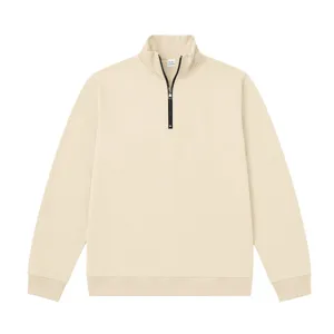 Sudadera de forro polar para hombre con cuello alto y media cremallera de invierno.