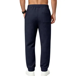 Men's casual heavy textured sweatpants loose fit athletic trousers for daily wear
