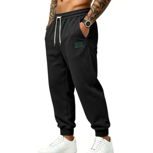 Casual fleece-lined winter sweatpants for men, featuring a comfortable relaxed fit and drawstring waist.