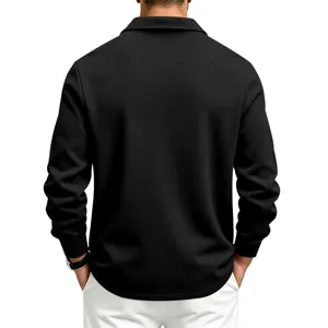 Chemise veste de travail à manches longues doublée polaire homme noir hiver chaud détail