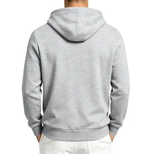 Herren Herbst Basic lässig minimalistisch grau Kapuzenpullover komfortabel Streetwear
