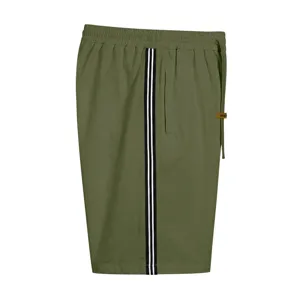 Short de sport homme vert kaki cordon de serrage ample streetwear skate été plage bermuda