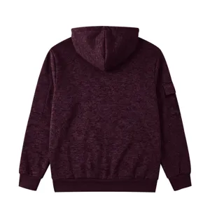 Men's heavyweight fleece hooded sweatshirt casual loose vintage tactical outdoor hoodie jacket