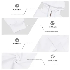 Herren weisser Kapuzenpullover Detailansicht, minimalistisches herbstliches Basic Top.