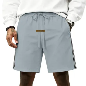 Shorts de sport decontractes d'ete ample streetwear cordon gris shorts de course