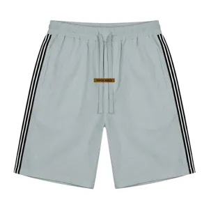 Short de sport homme casual ete streetwear ample avec cordon de serrage gris confortable