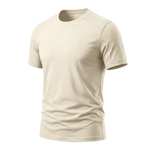 Herren Sommer schnelltrocknendes Mesh Kurzarm T-Shirt, Freizeitschnitt Fitness Oberteil.