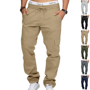 Men's Casual Tactical Cargo Pants Loose Fit Straight Leg Multi-Pocket Sweatpants Athletic Joggers Work Pants