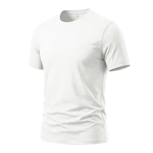 White athletic t-shirt detail showing mesh panel, crew neck, and breathable fabric texture.