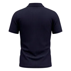 Polo de hombre liso de punto acanalado manga corta vista detallada, tejido transpirable.