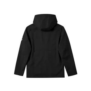 Men's black hooded windbreaker jacket, casual outdoor sports coat for autumn seasons.