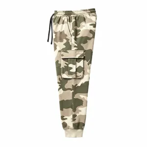 Men Camouflage Cargo Sweatpants Casual Military Camo Joggers Outdoor Streetwear Pants