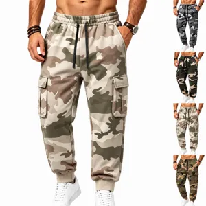 Pantalon de Jogging Cargo en Polaire Camouflage pour Hommes Ample Décontracté Hip Hop Extérieur avec Poches