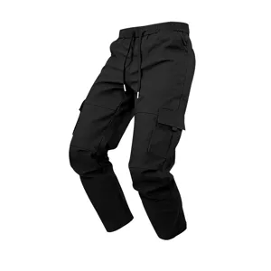 Men black cargo pants multi-pocket casual outdoor tactical trousers streetwear fashion