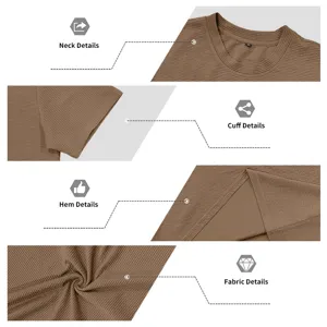 T-shirt homme manches courtes en tricot texture, belle vue de detail haut decontracte.