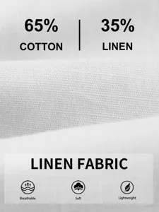 Detailed close-up of breathable cotton linen fabric texture showcasing soft and lightweight quality.