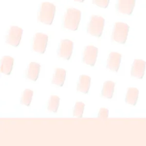 Solid matte pink press on nails rectangular fake nail tips finished minimalist style for daily wear