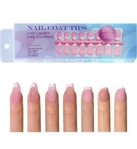 DIY Franse nepnagels doos set 3 in 1 soft gel systeem kunstmatige press on nagels groothandel