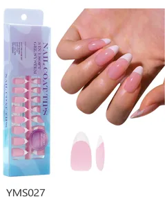 Franse amandel nepnagels 3 in 1 zacht gel systeem doosje kunstnagels manicure set