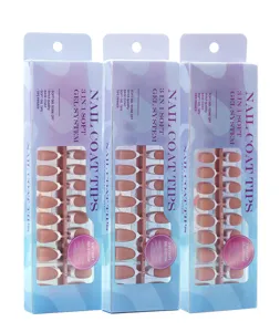 High-end DIY Franse press-on nagelset 300st in doos voorgemaakte neppe nagels groothandel.