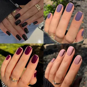 Classic solid color short press-on nails set, 24 pieces removable false nail tips main view.