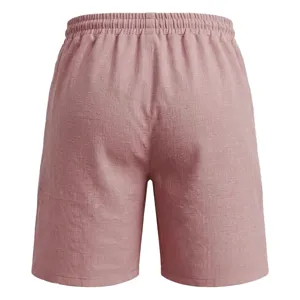 Herren rosa Leinenoptik atmungsaktive Sommer Strandshorts Rückansicht Produktdetail