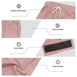 Men's casual rune printed linen blend beach shorts with elastic drawstring waistband.