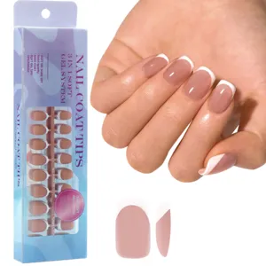 Franse nepnagels 300 stuks in doos zachte gel nageltips DIY manicure set hoofdweergave