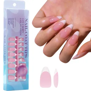 Franse kunstnagels doos set amandel vorm nep nagels voor DIY manicure en salon gebruik