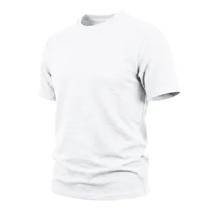 Vue détaillée du t-shirt manches courtes en tricot jacquard blanc pour hommes, été.