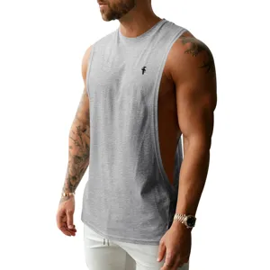 Ανδρικό Αμάνικο Μπλουζάκι Gym Bodybuilding Γκρι Αθλητικό Γυμναστηρίου Καλοκαίρι Νέο