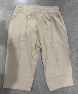 Men's casual drawstring waist pleated capri shorts summer vacation beach wear solid color pants