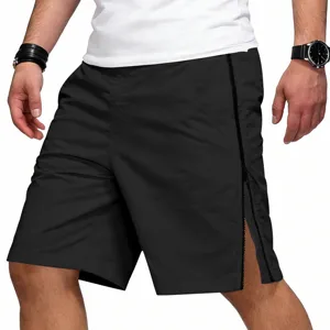 Shorts d'été pour homme décontracté sport zippé vue détail pour un style urbain streetwear.