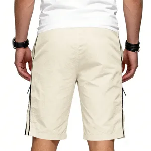 Shorts décontractés pour hommes avec fermeture éclair été ample streetwear hip hop
