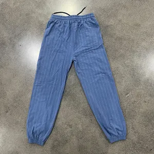Men's casual striped drawstring joggers, loose fit daily trousers for spring summer.