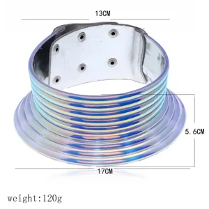 Holografischer langer Halsreif afrikanischer Stil Choker Statement Modeschmuck Zubehoer