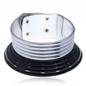 Afrikanischer Stil Metall Halsring Choker Halskette Detailansicht, einzigartiger Schmuck.