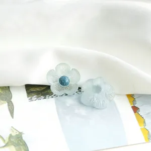 Gelee Farbe glitzernde Harz Blumen Ohrring Zubehör DIY Handgemachte Schmuck Großhandel