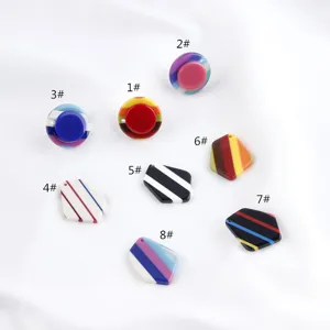 Ciondoli geometrici in acrilico colorato rotondo pentagono accessori gioielli DIY