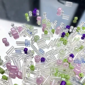 DIY perline di conteria e perle tubolari colorate mix per creazione di gioielli artigianali